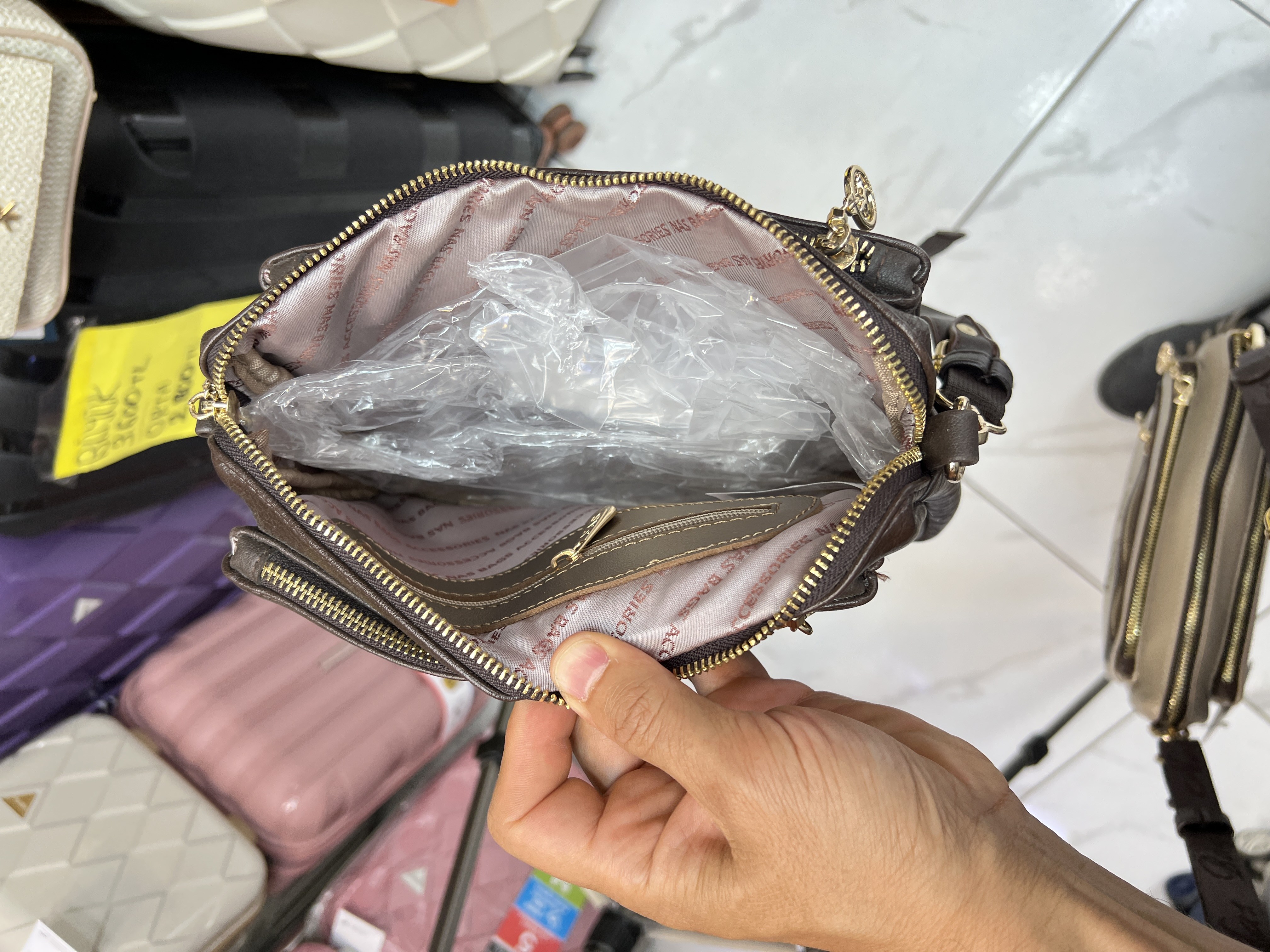 kahve Çok gözlü Nas Bags postacı çanta ebat 30cm33