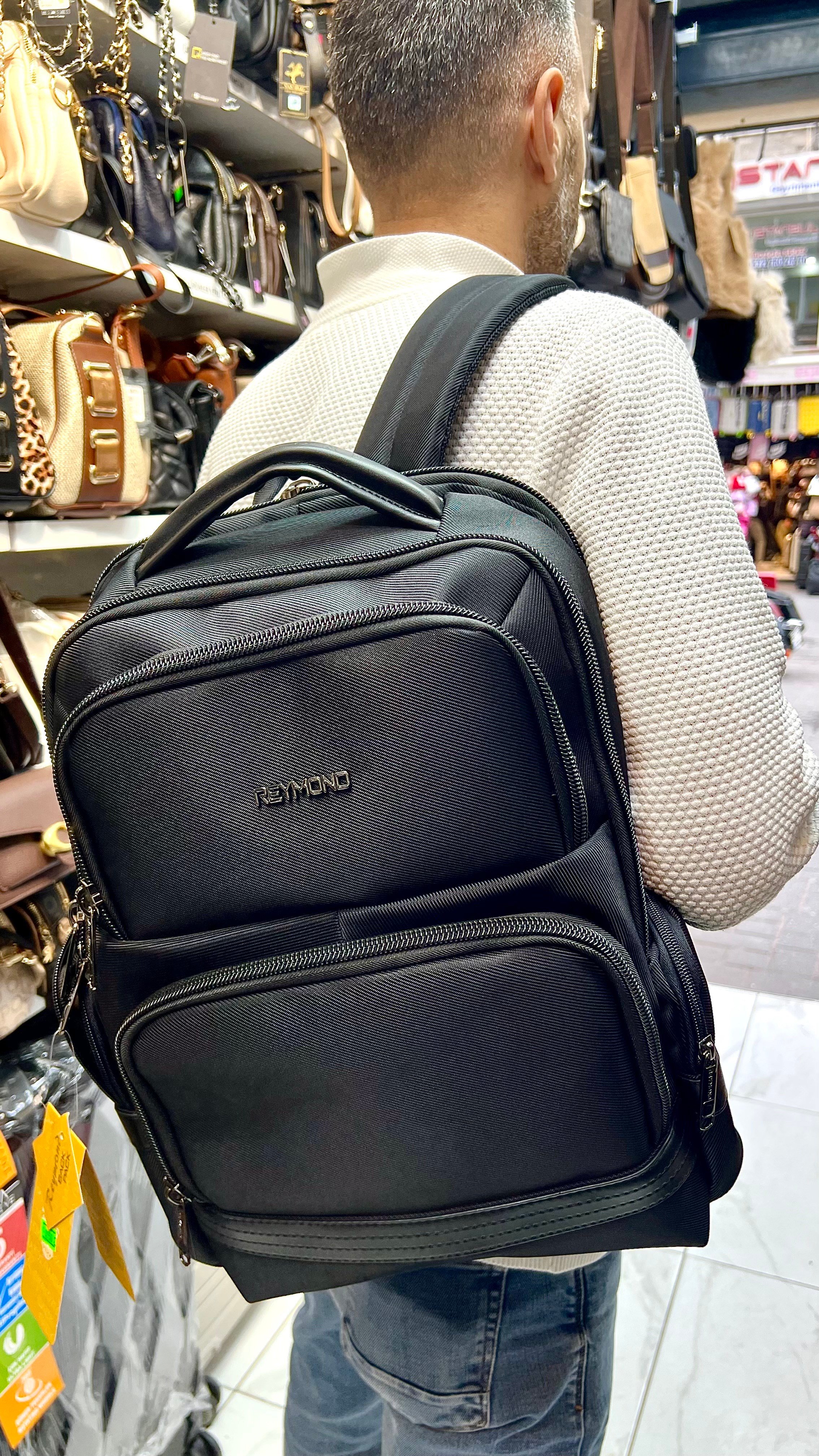  REYMOND Siyah Model 2011 Seyahat ve laptop  Sırt Çantası  uçak koltuk altı ebat 44cm32cm18