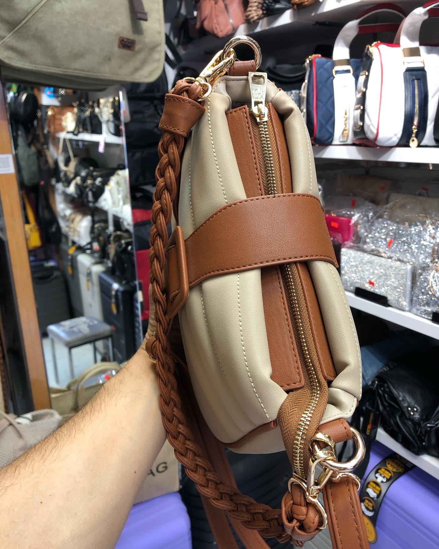 1189 Nas Bag Kadın Çapraz Çanta Kum Taba Dona