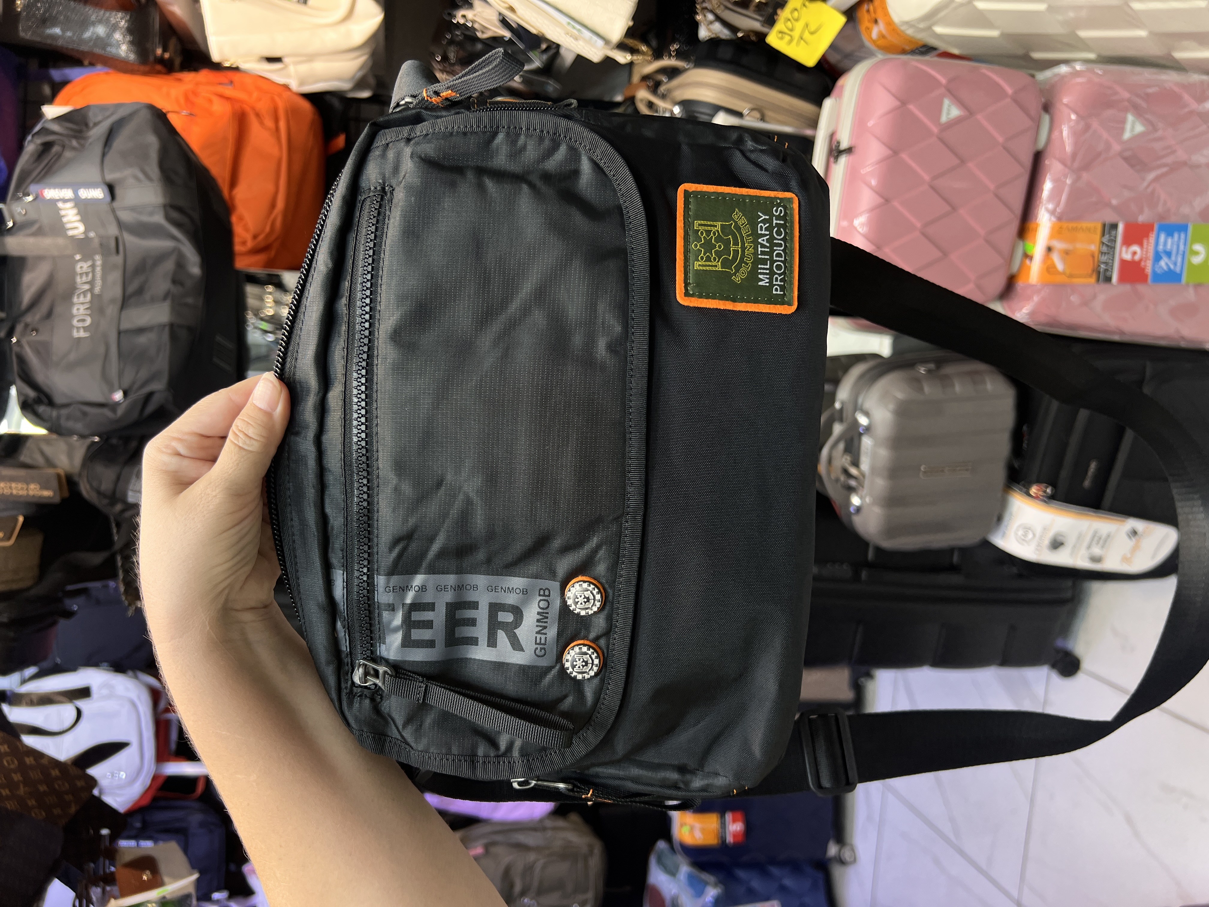 1609 siyah Volunteer postacı çanta ebat 22cm30