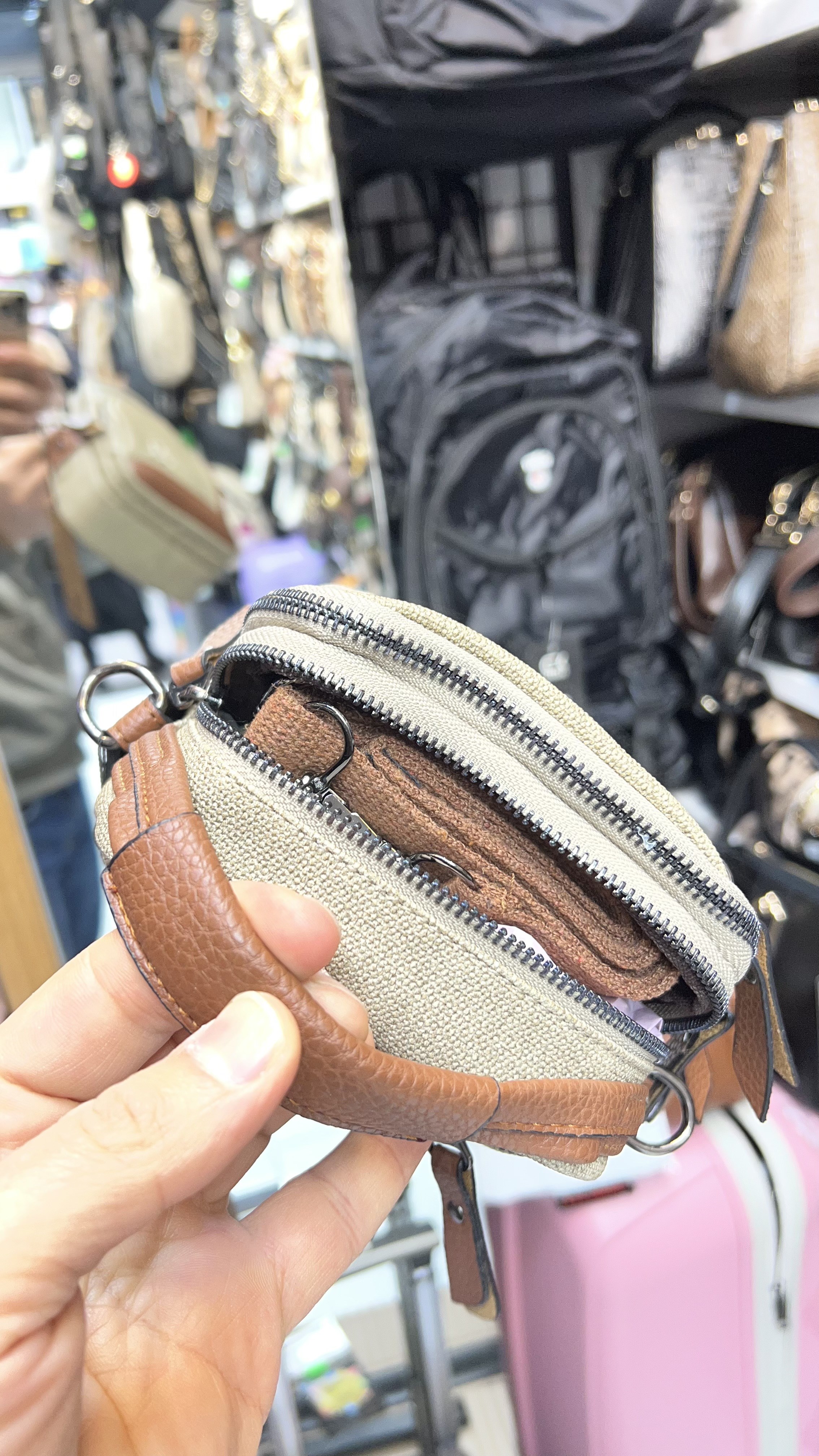 414 erkek el çantası bej taba 