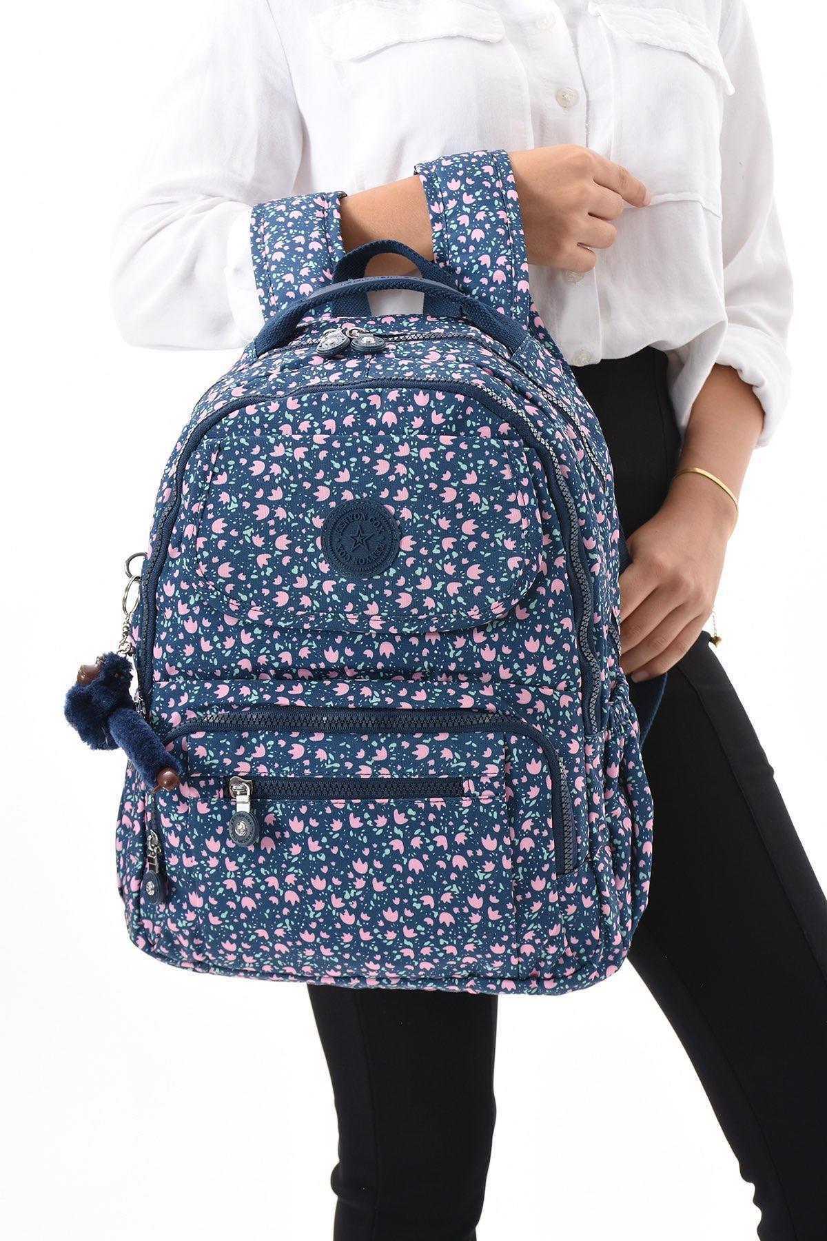 8866 Kenyon Cox Orta Boy Okul Ve Günlük Krinkıl Kumaş Sırt Çantası 40X30CmDerinlik 15 Cm