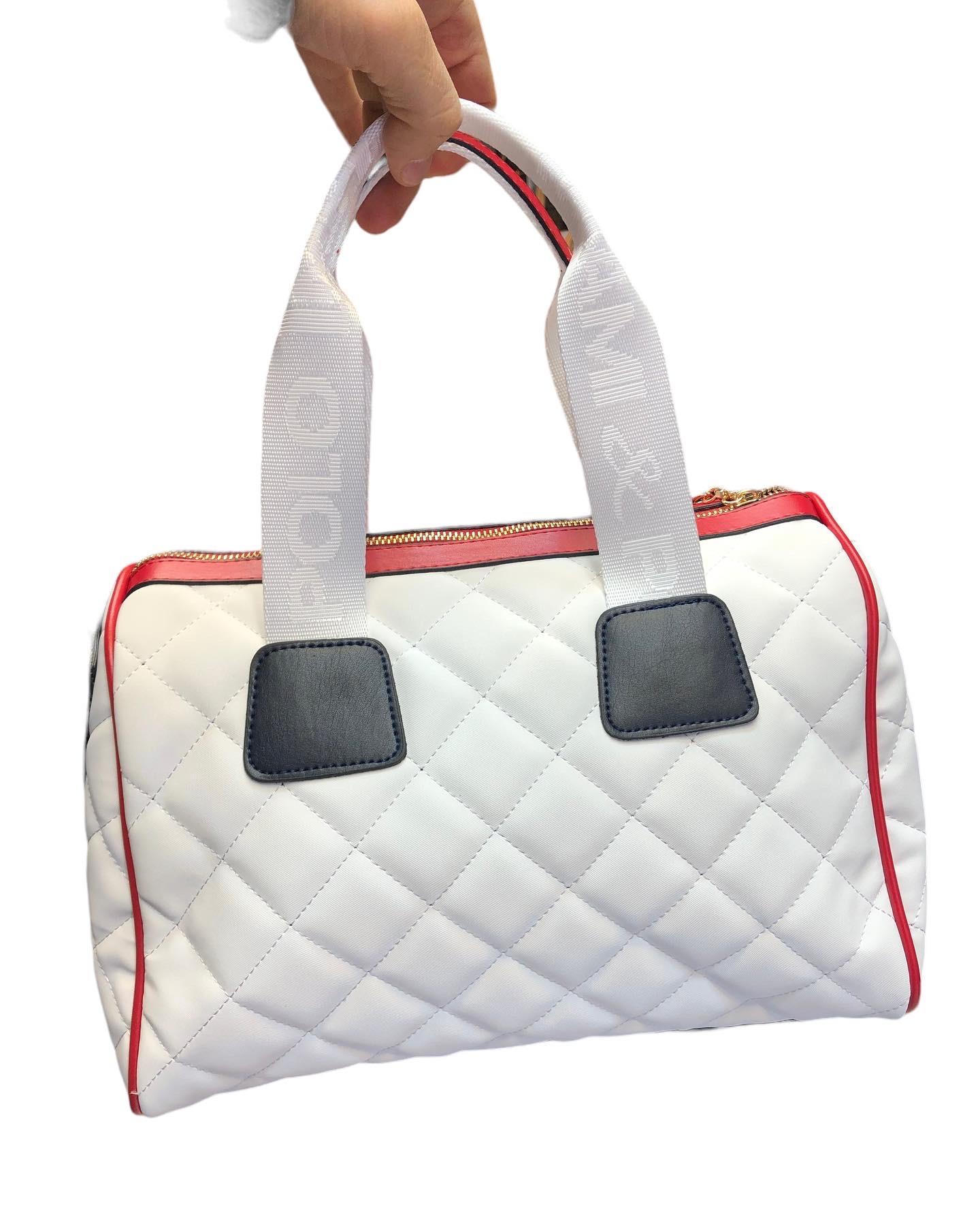 Beyaz Lacivert Miami Polo kadın 1204 kadın el çantası 