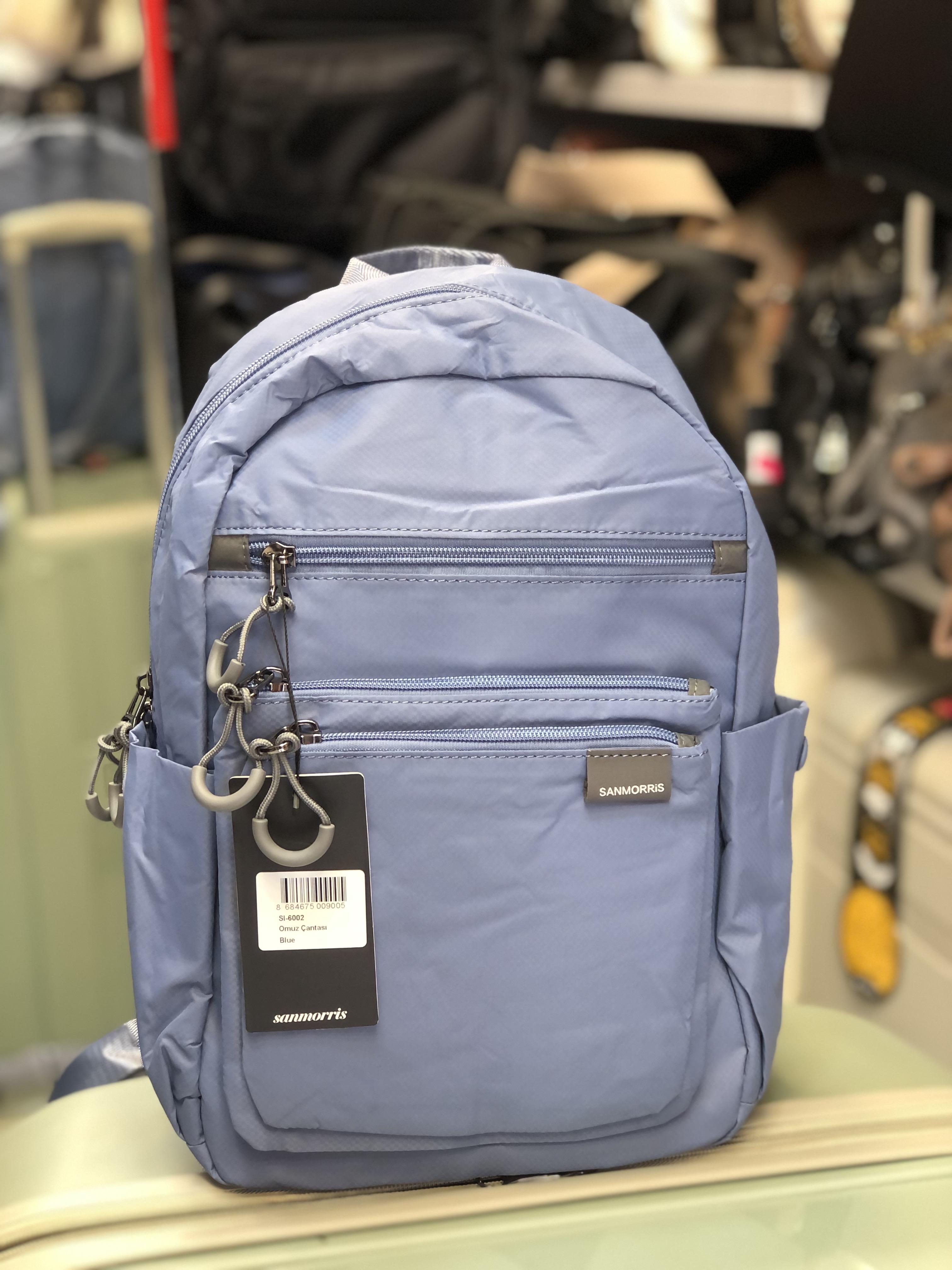 mavi Çok hafif kadın orta boy sırt çantası Sanmorris ebat 36cm26