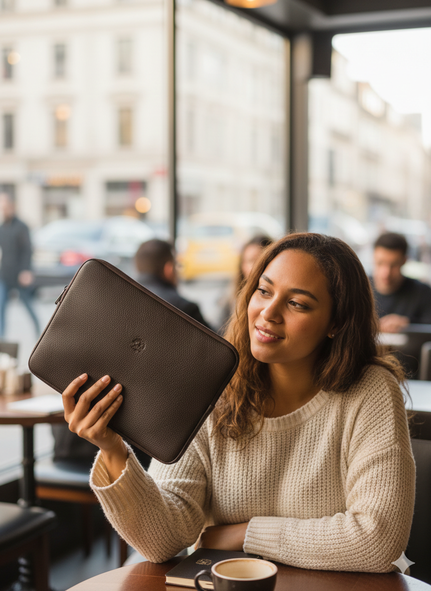 elizabell koyu kahve  6077 Tablet çantası ebat 33cm25 cm 