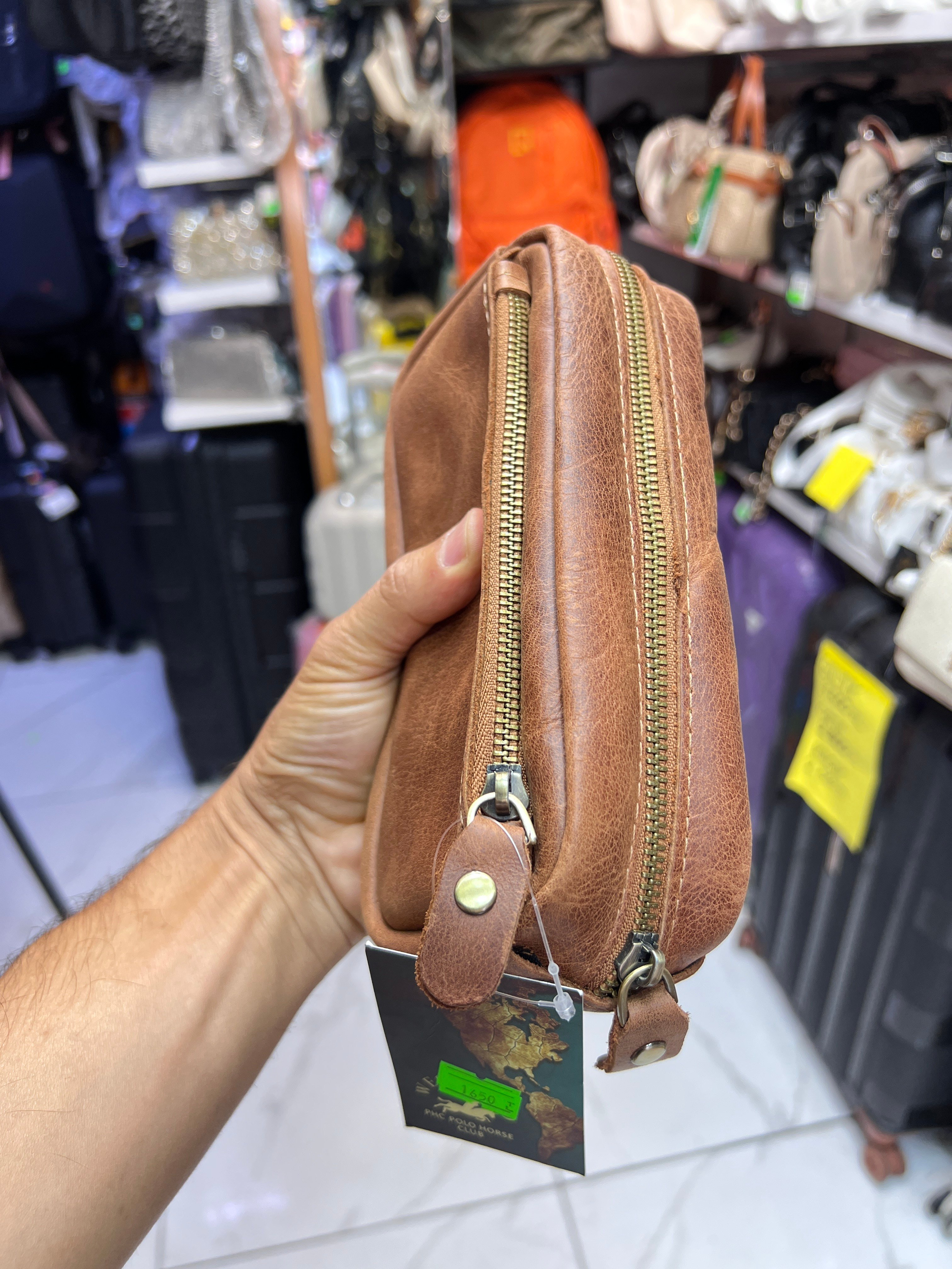 Hakiki deri küçük boy erkek el çantası ebat 20 cm 10 cm Eskitme old deri