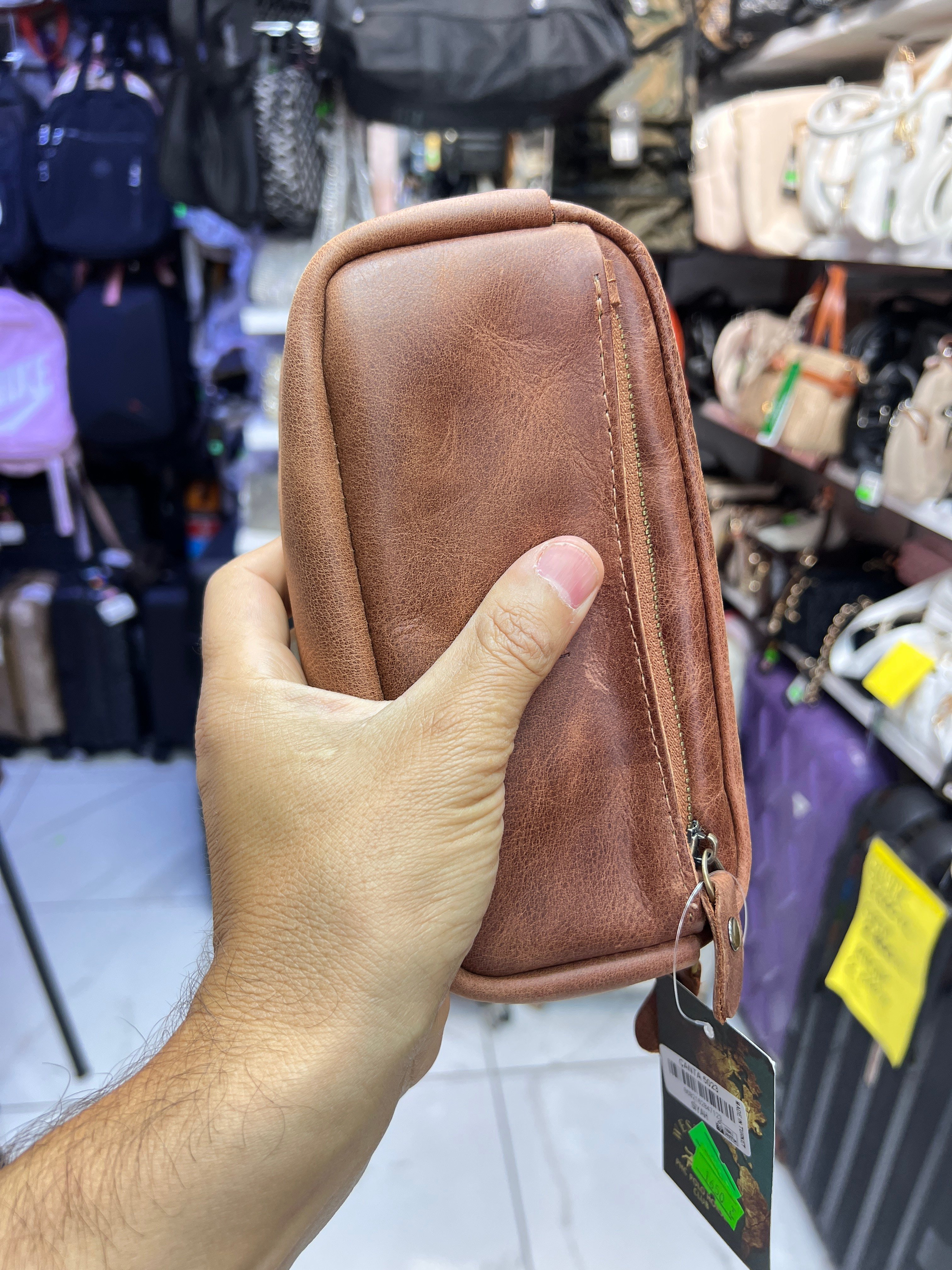 Hakiki deri küçük boy erkek el çantası ebat 20 cm 10 cm Eskitme old deri