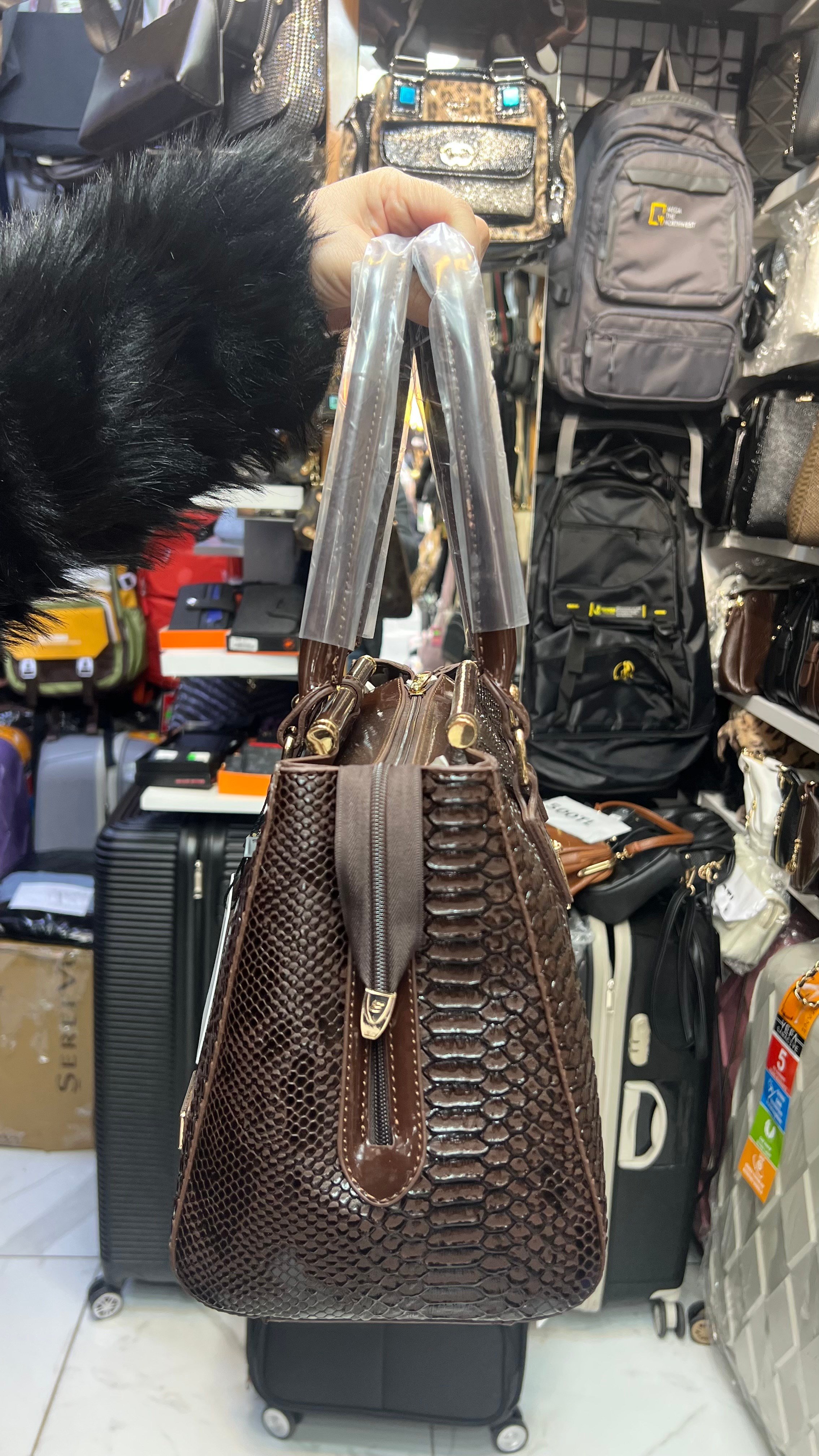 KAHVE büyük boy kadın omuz çantası 853 ebat 35cm25