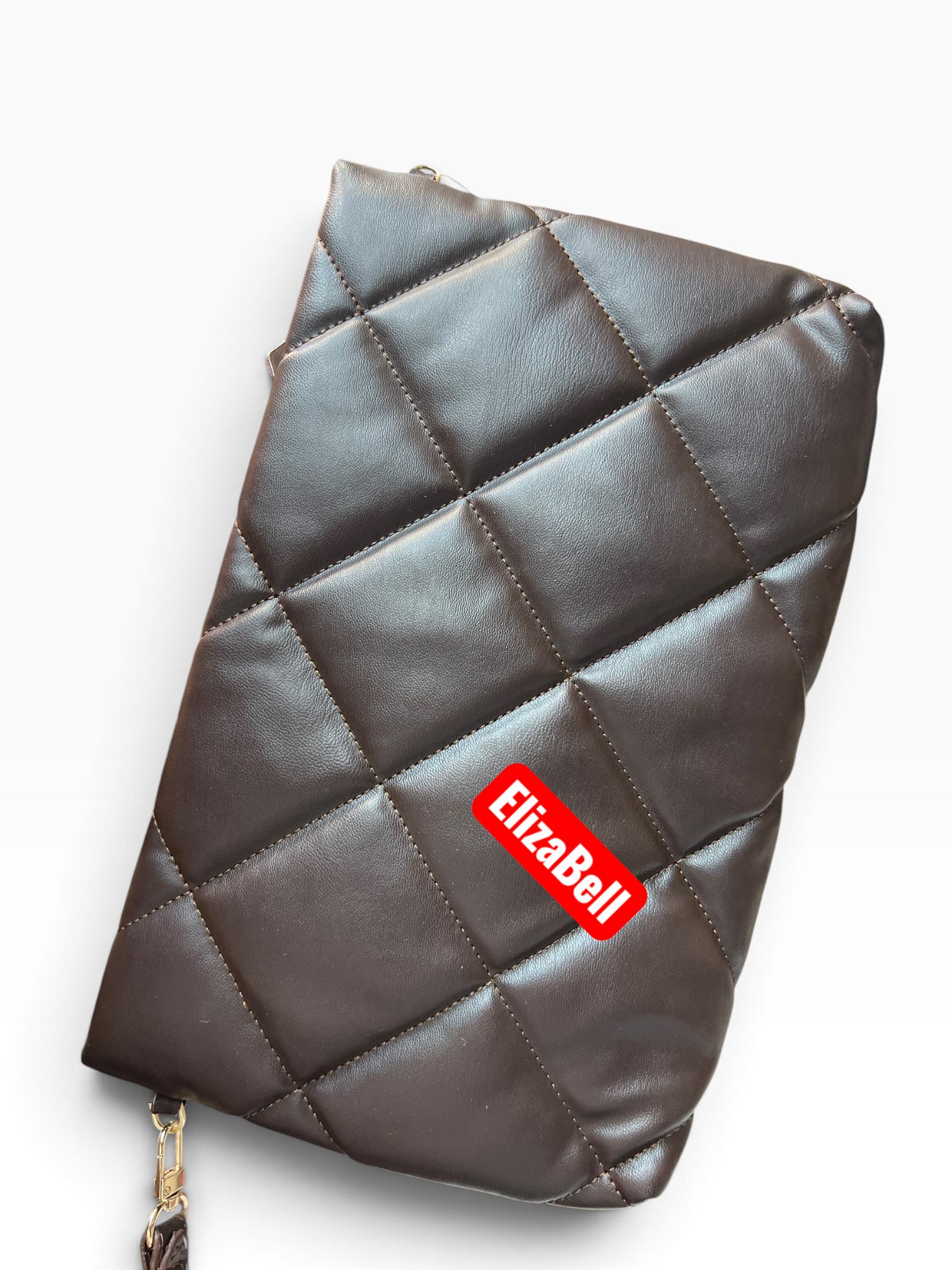 Kahve düz deri  Kadın clutch çanta kılaç çanta portföy çanta el çantası ebat 20cm30
