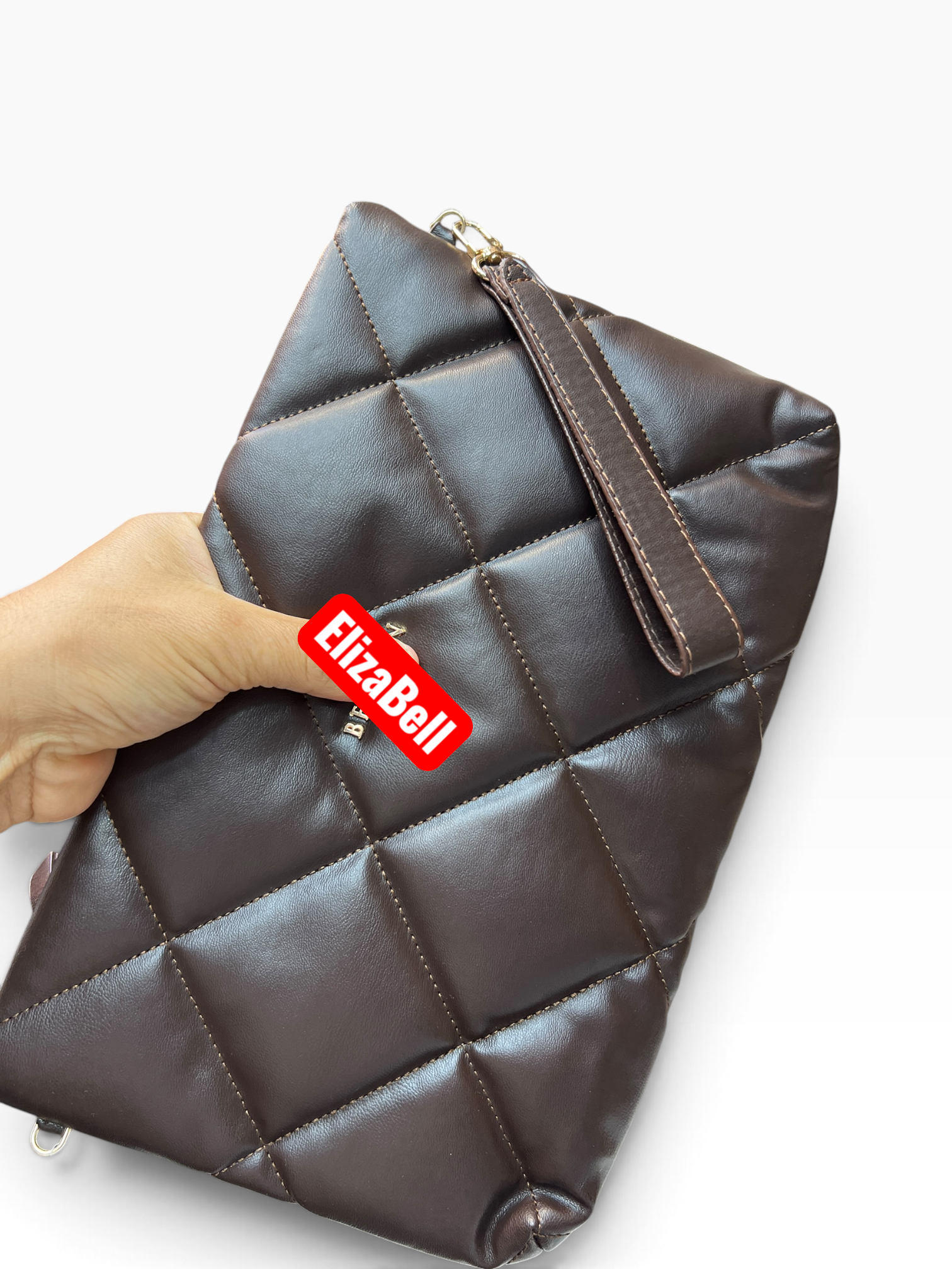 Kahve düz deri  Kadın clutch çanta kılaç çanta portföy çanta el çantası ebat 20cm30