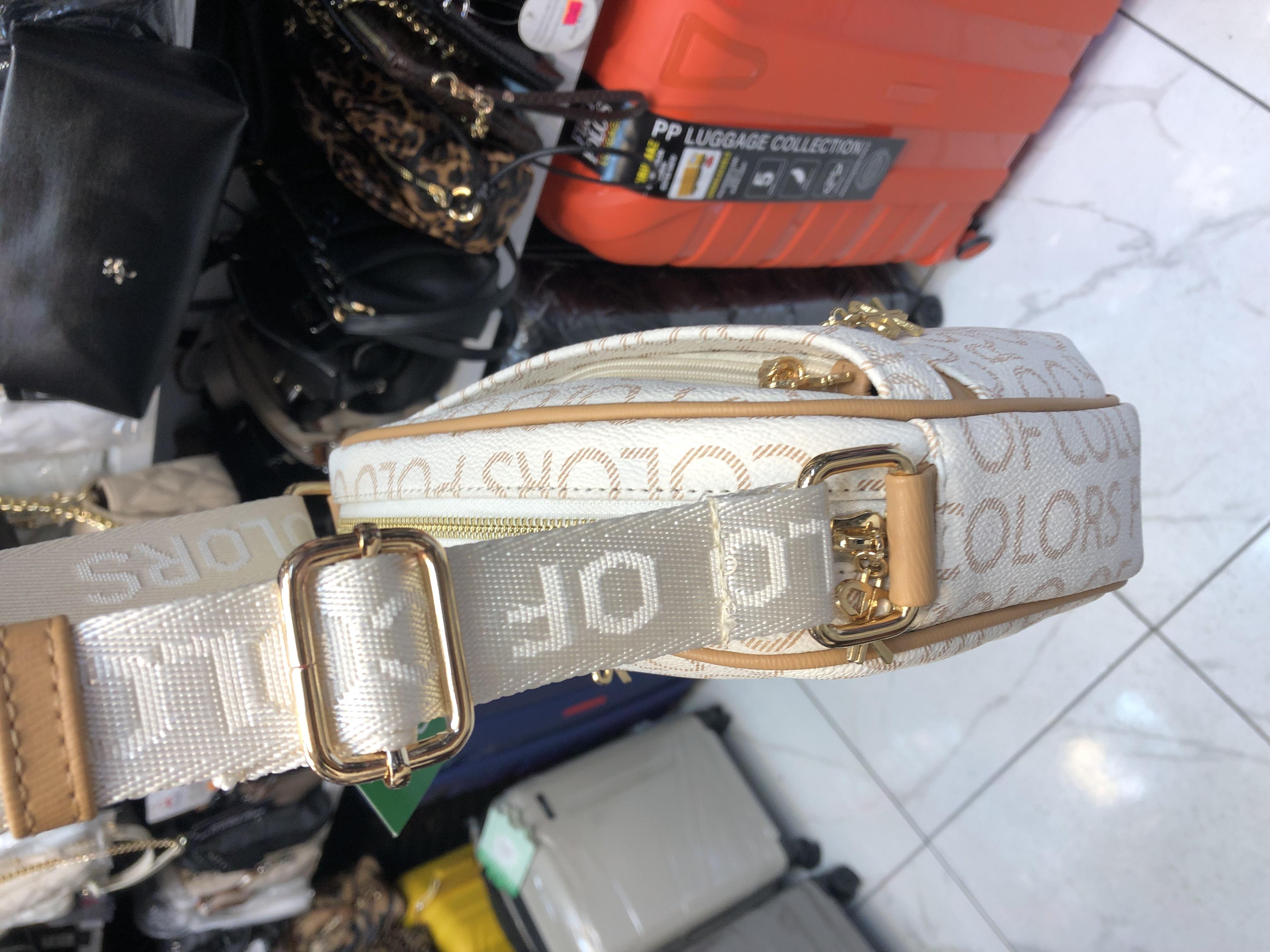 krem İm Polo çapraz askılı çanta 