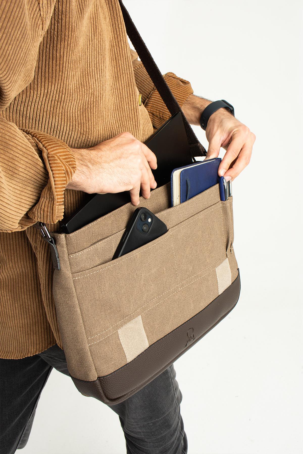M-418 Mega bags laptop gözlu postacı çanta ebat 40cm30