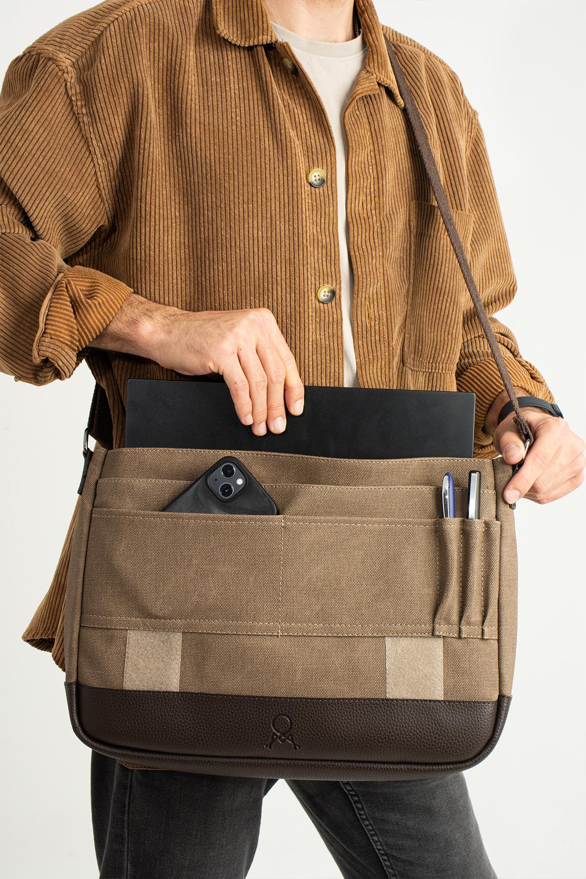 M-418 Mega bags laptop gözlu postacı çanta ebat 40cm30