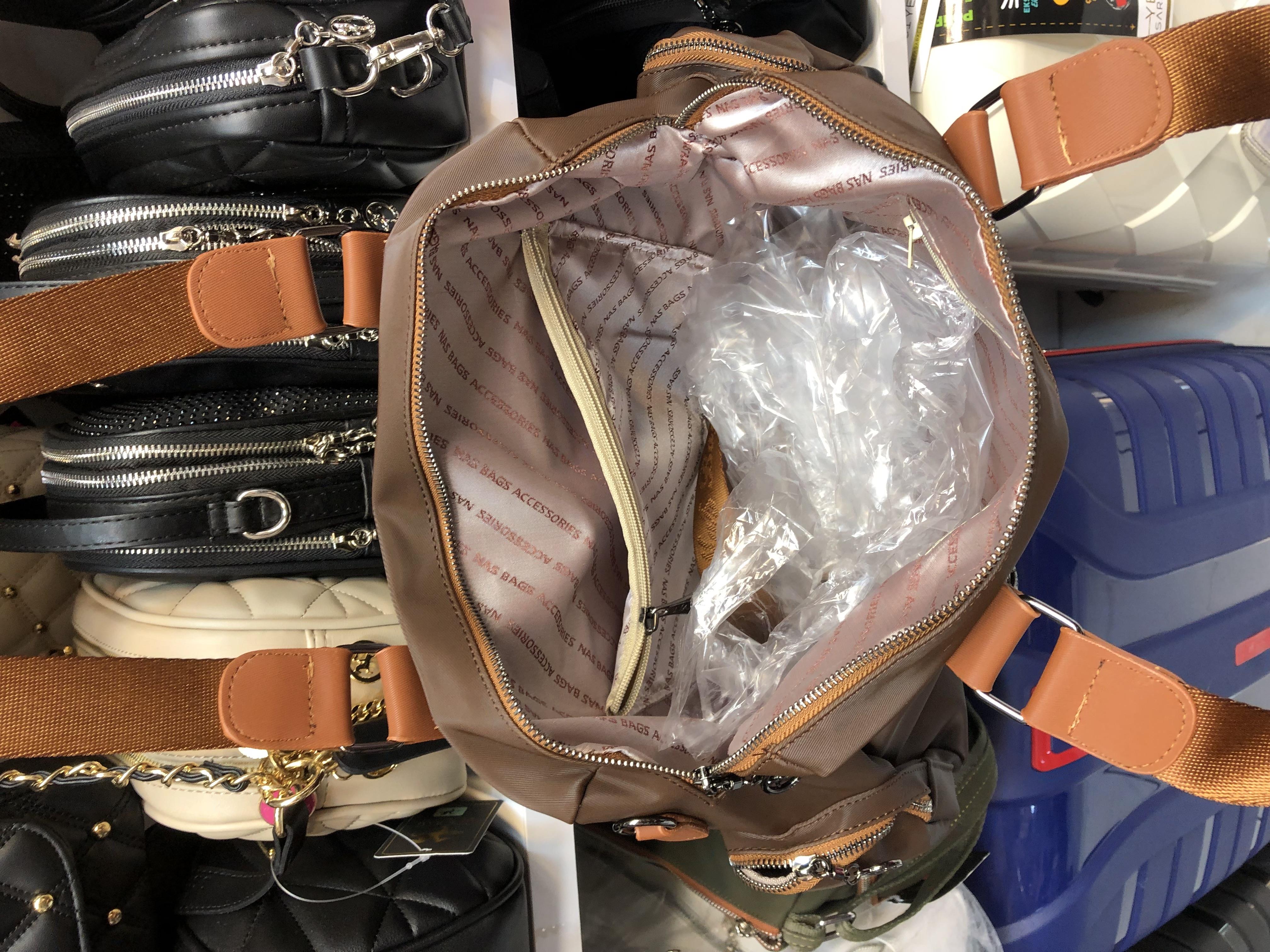 Nas Bag Kadın Büyük Boy Omuz Çantası siyah Taba Buzzy (en :37 ,boy :30 cm)