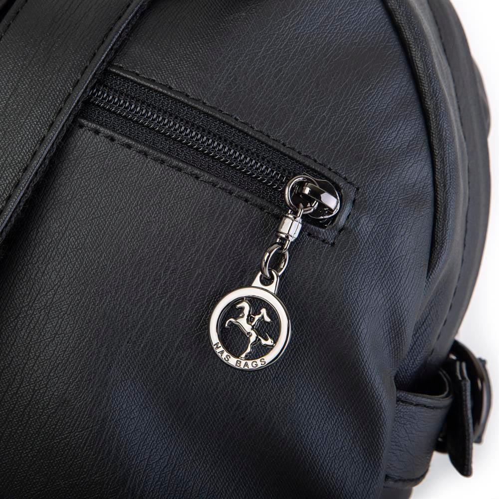 Nas Bag Kadın Sırt Çantası Siyah Yıkamalı