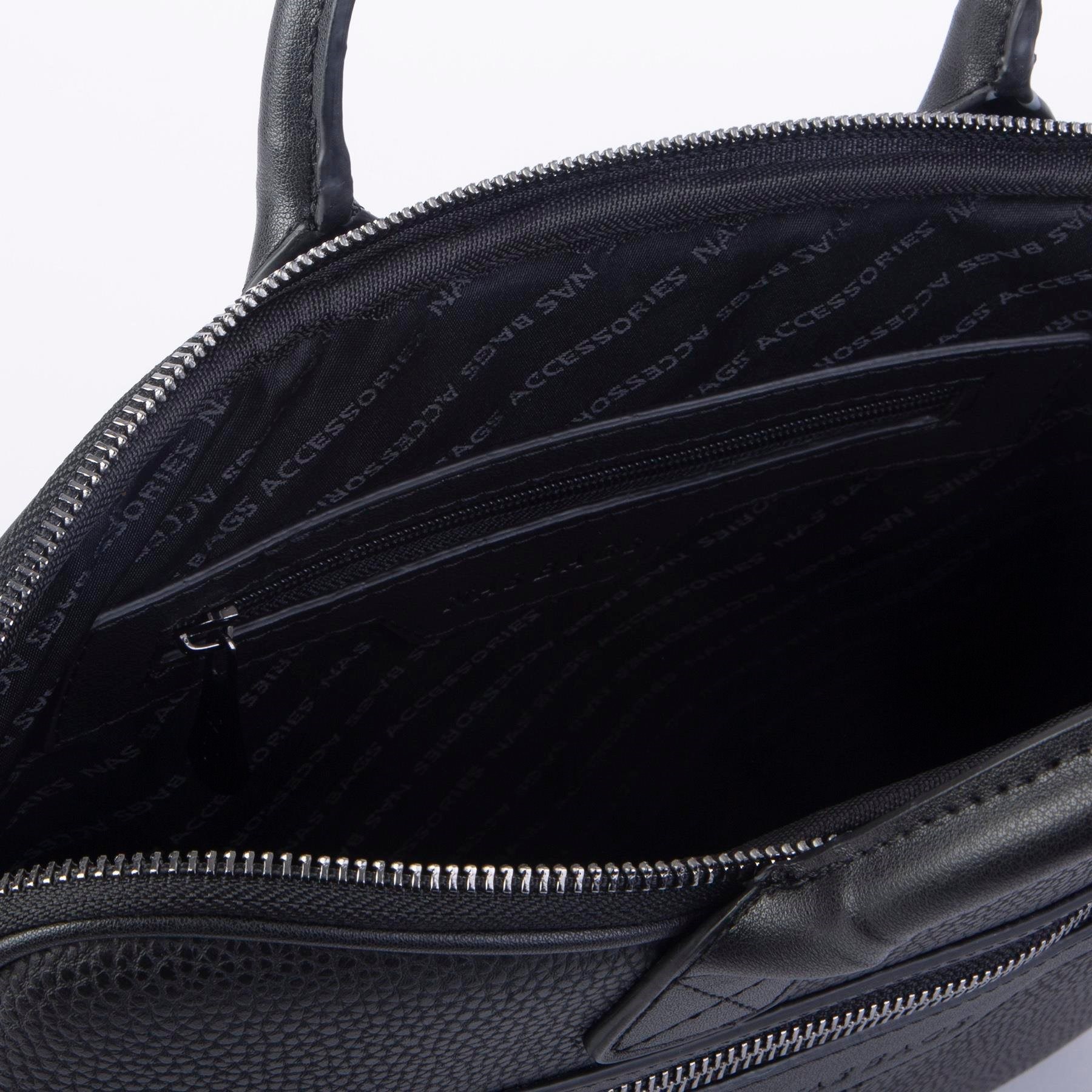 Nas Bag Unisex Business Bag Laptop ve Evrak Çantası El ve Çapraz Çanta Siyah Belinda