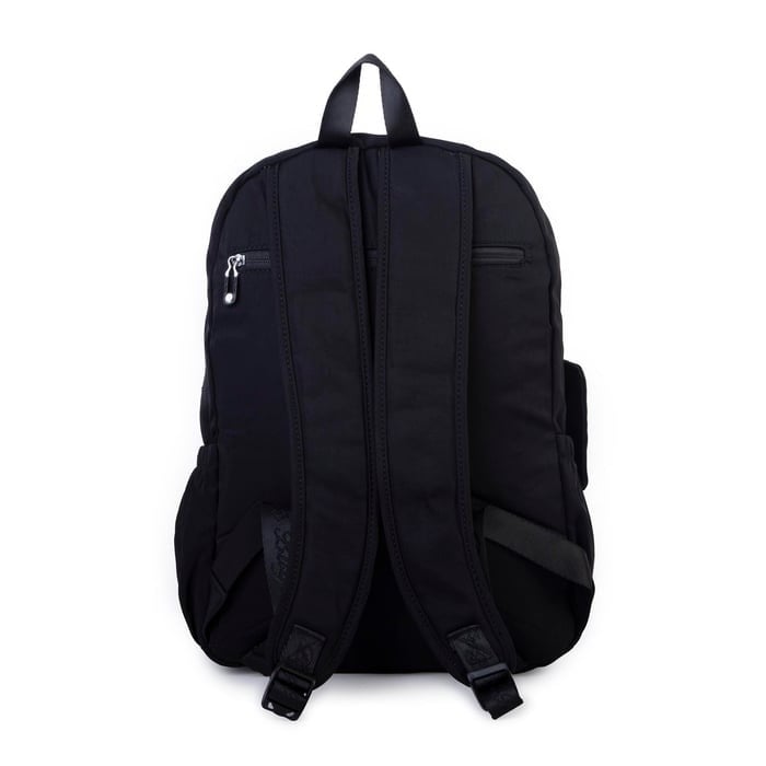 Nas Bag Unisex Hafif Büyük Boy Okul Çantası ve Spor Çantası Çok Gözlü Siyah
