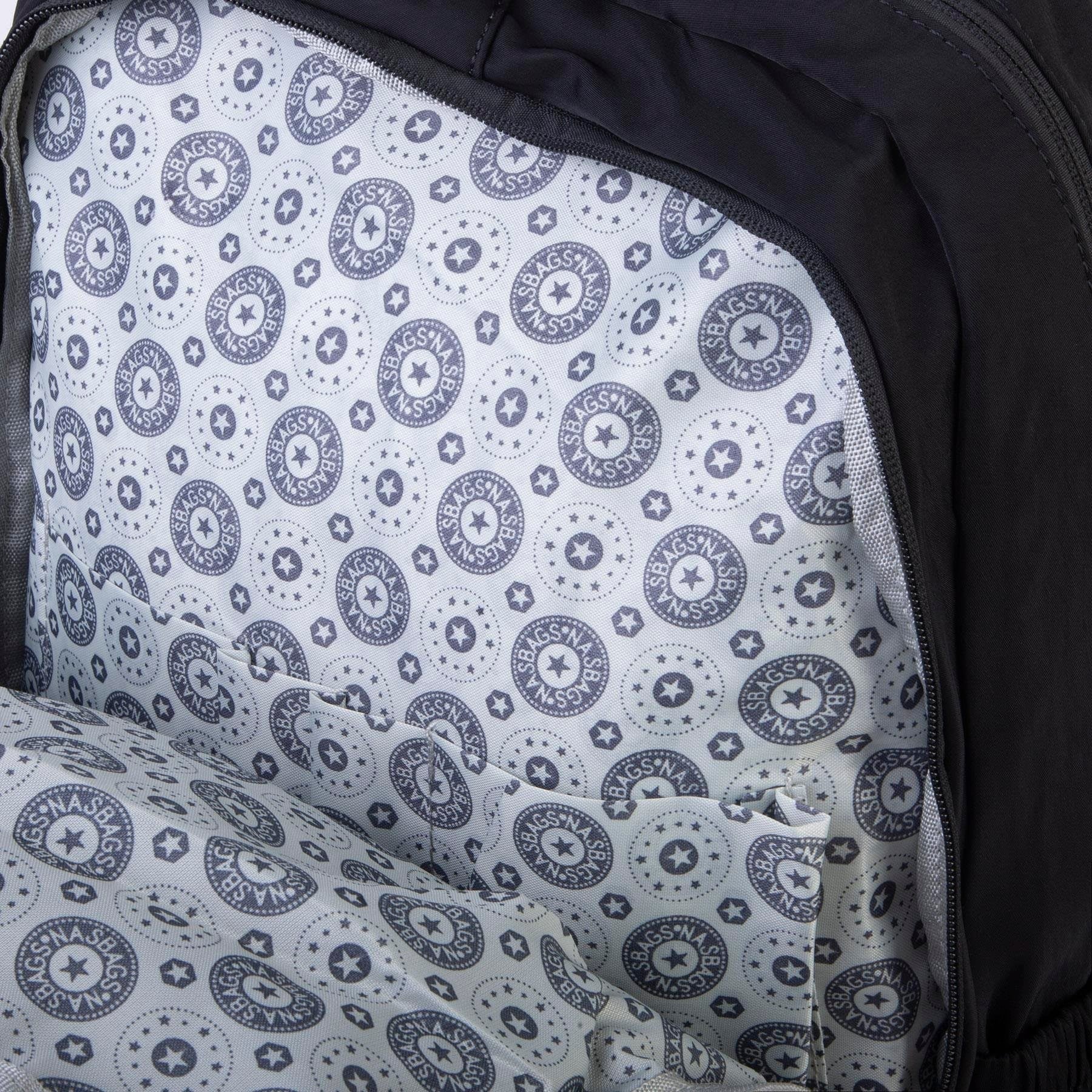 Nas Bag Unisex Hafif Büyük Boy Okul Çantası ve Spor Çantası Çok Gözlü Siyah