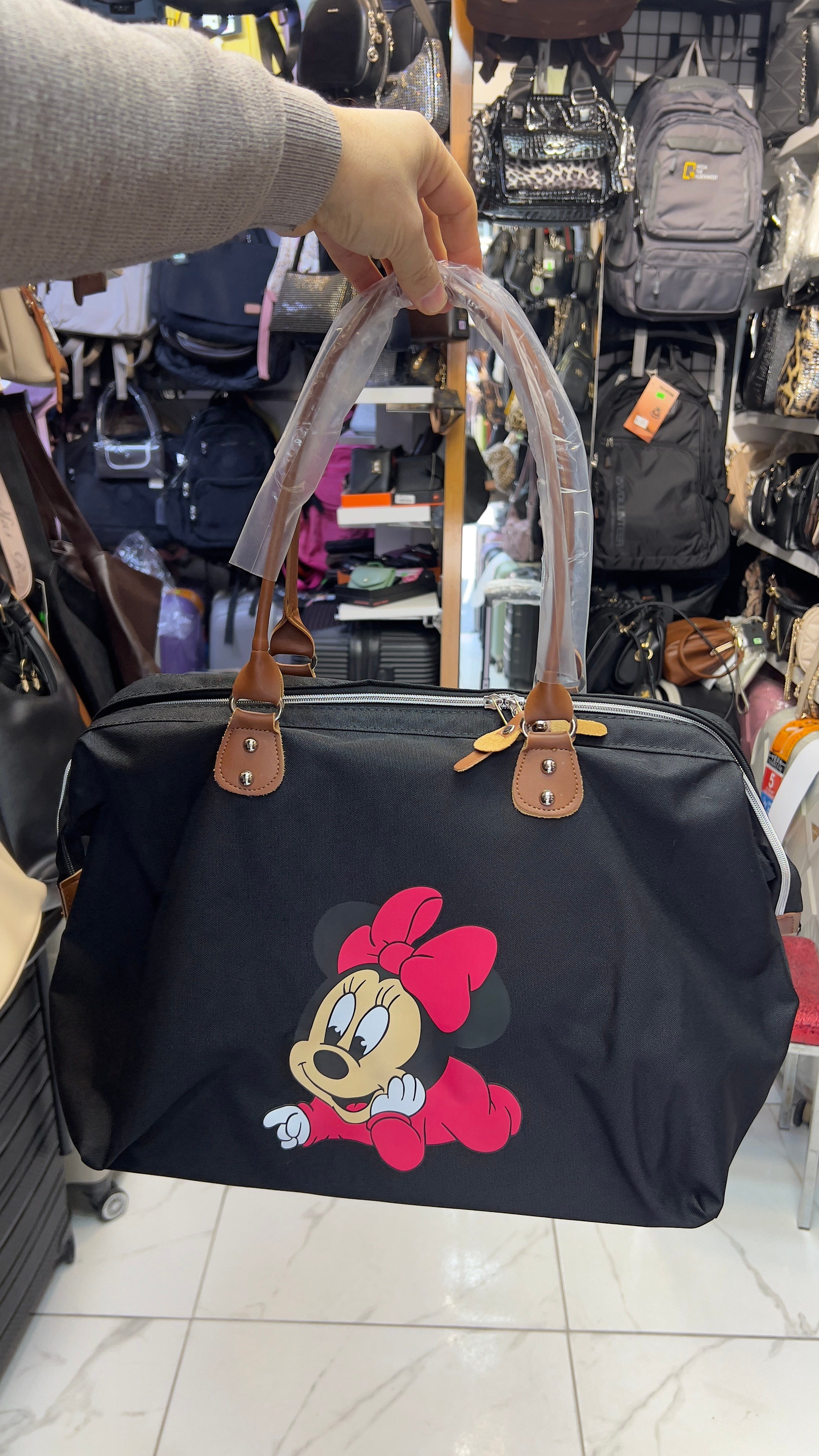 Siyah büyük çanta miki 55cm35cm