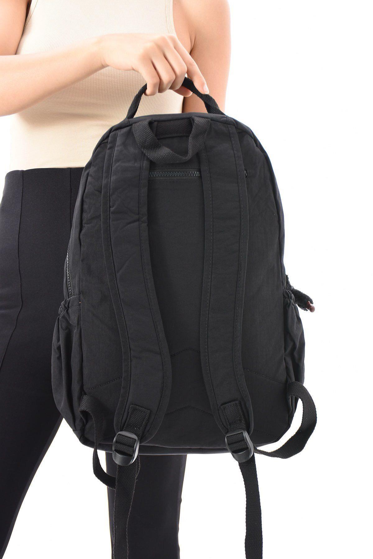 Siyah Kenyon Cox 8860  Unisex Klınkır Maymunlu Günlük ve Okul Sırt Çantası 