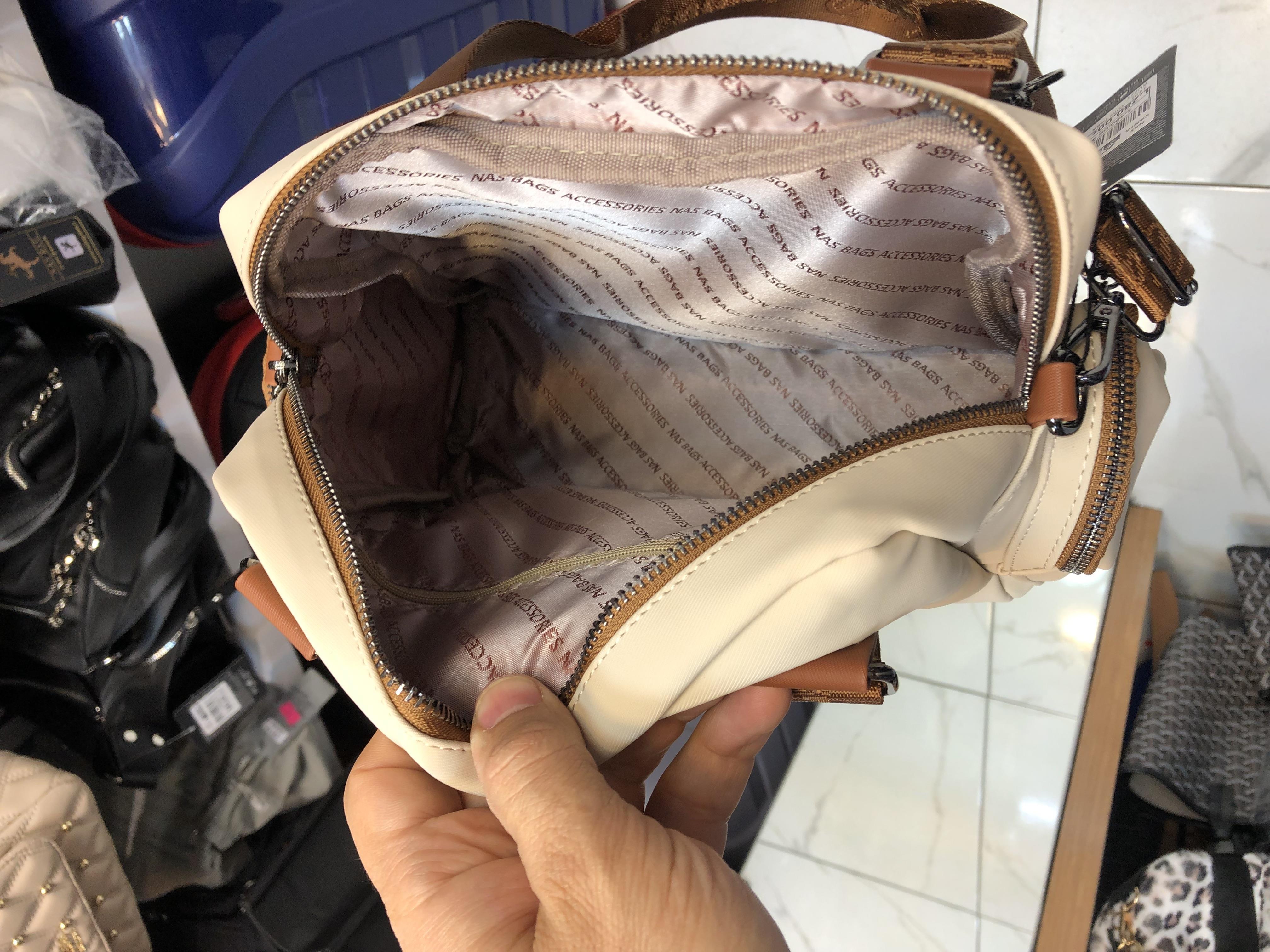 Siyah taba Nas bags kadın kol ve çapraz askılı. Çok gözlü çanta 1402 