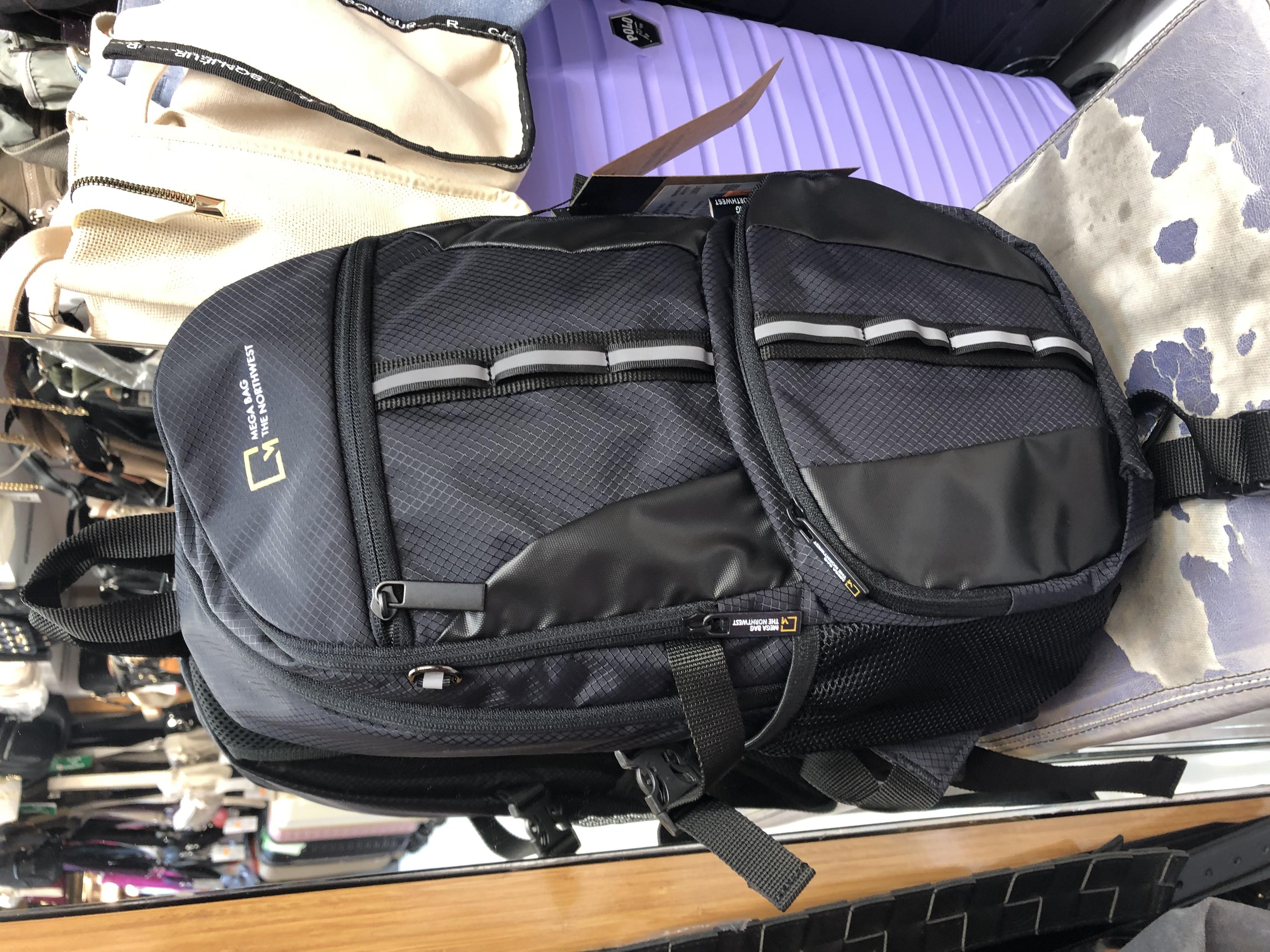 Unisex orta boy mega bags sırt çantası m-6005 siyah 40x24 cm