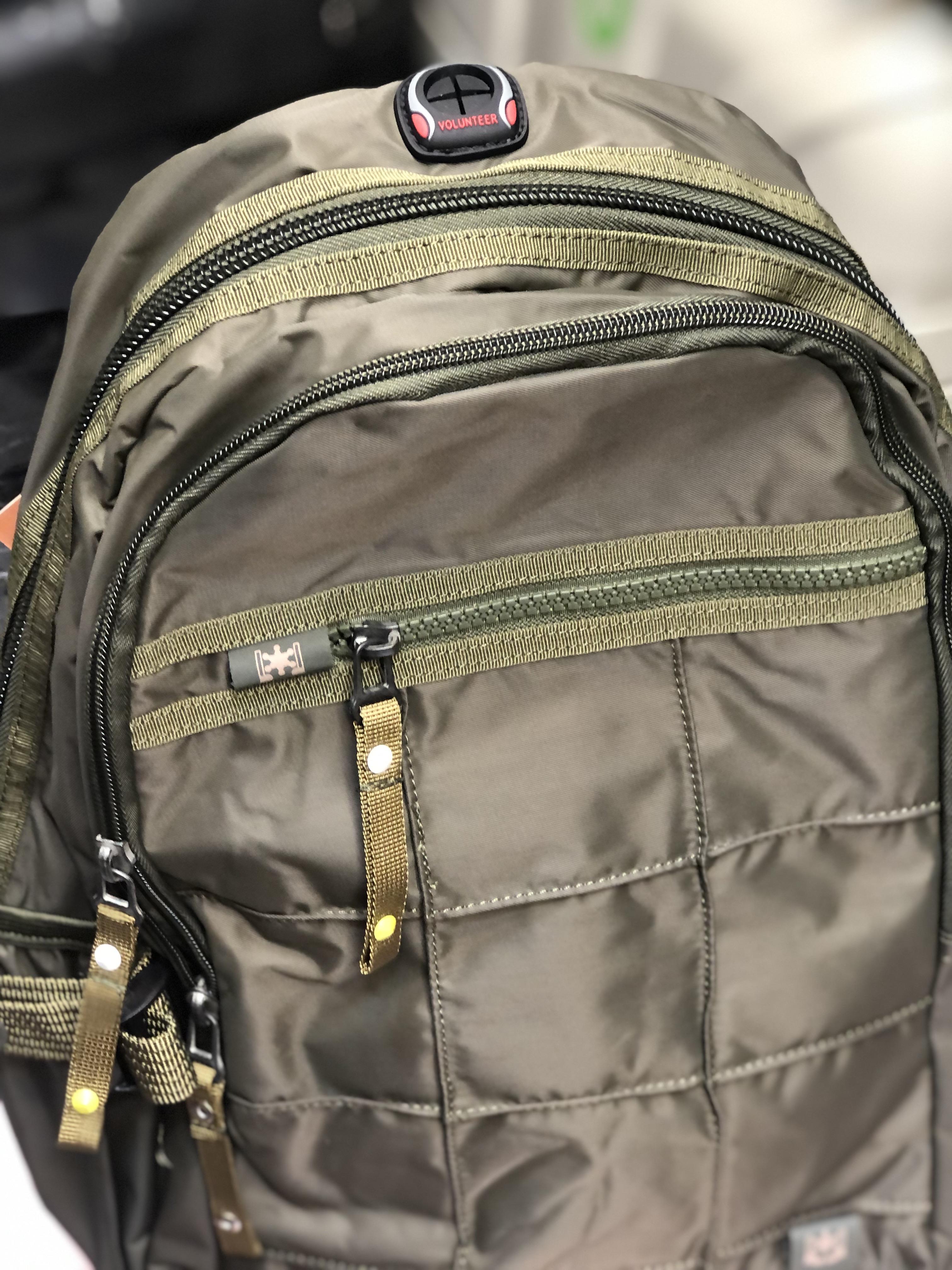 Yeşil  Volunteer uni sex sırt çantası a kalite hafif kumaş orta boy ebat 38cm28cm
