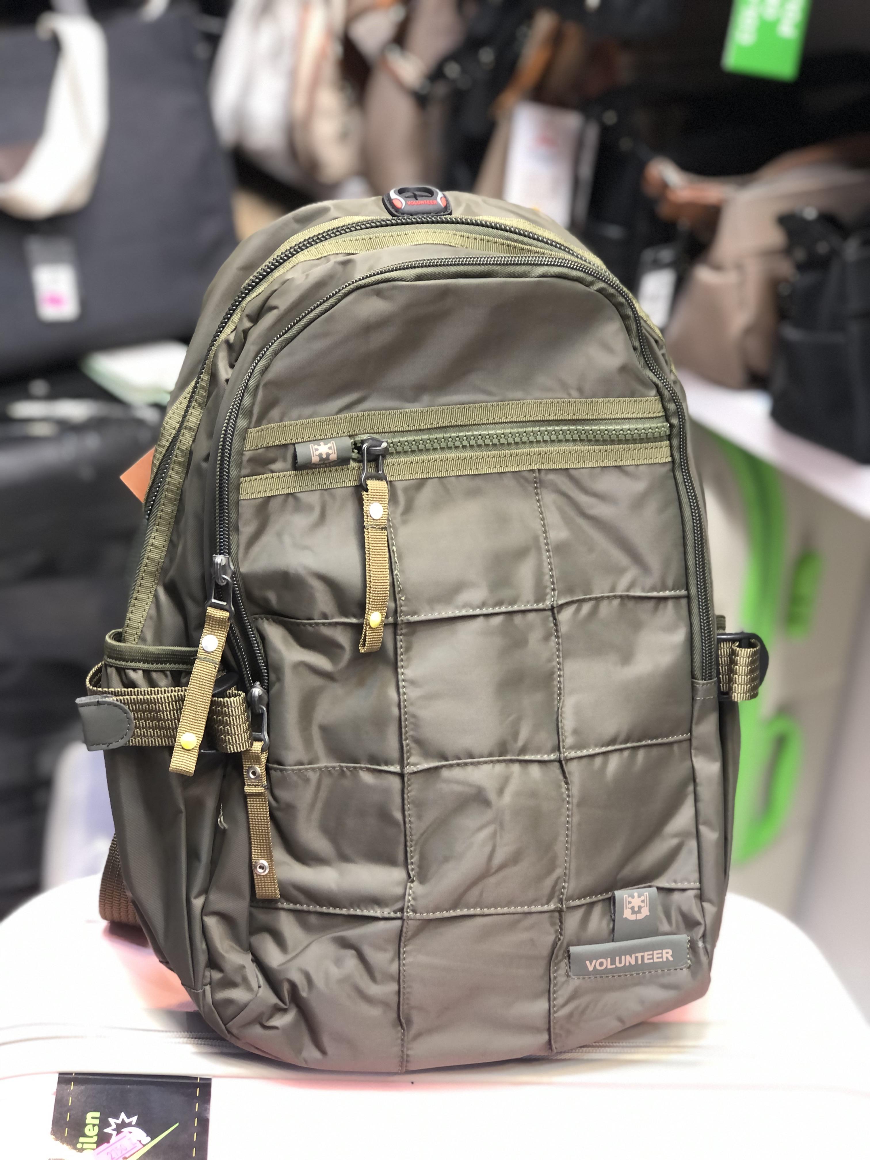 Yeşil  Volunteer uni sex sırt çantası a kalite hafif kumaş orta boy ebat 38cm28cm