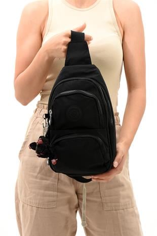  Sanmorris unisex krinkıl kumaş suya dayanıklı ayarlanabilir çapraz askılı body bag omuz çanta farklı renk seçenekleriyle stoklarımızda