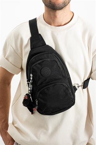  Sanmorris unisex krinkıl kumaş suya dayanıklı ayarlanabilir çapraz askılı body bag omuz çanta farklı renk seçenekleriyle stoklarımızda