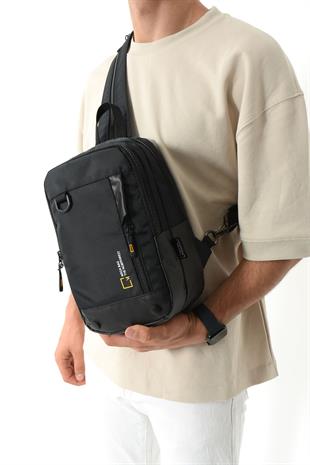 1035 siyah Mega Bag The Northwest Erkek Vücut Çantası