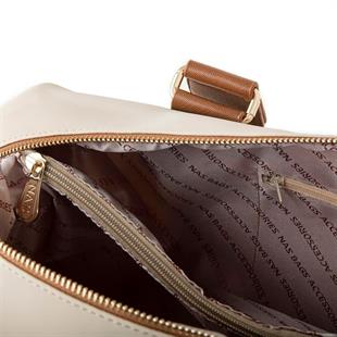 (1195) Nas Bag Kadın Büyük Boy Omuz Çantası Kum Taba Buzzy