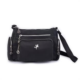 1227Nas Bag Kadın Çapraz Çok Gözlü Günlük Çanta Siyah Buzzy