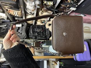 1483 Nas Bag Kadın Omuz ve Çapraz Zincirli ve Uzun Çift Askılı (20x15 cm)kahve vctoria