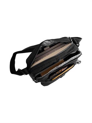 216 Klinkır Kaliteli Kumaş Bayan Çapraz Omuz Çantası Siyah