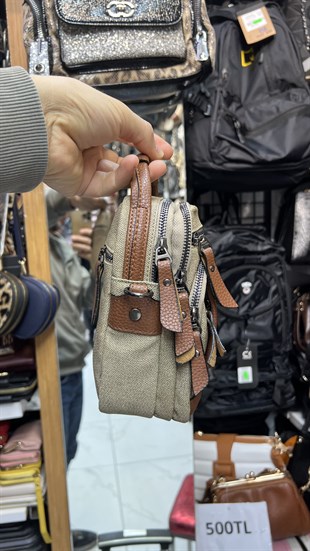 414 erkek el çantası bej taba 