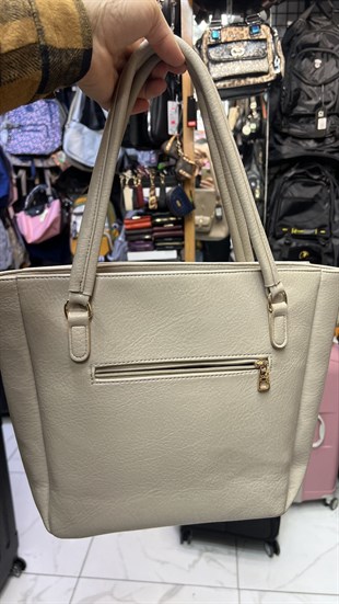  A1406 kadın omuz çantası büyük fermuarlı orta gözlü kol ve uzun askılı çanta 