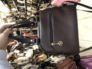 Acı kahve çok gözlü el ve çapraz askılı kadın çantası ebat 20cm27