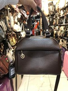 Acı kahve çok gözlü el ve çapraz askılı kadın çantası ebat 20cm27