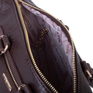 Acı kahve Nas Bag Kadın Mini El ve Postacı Çantası 