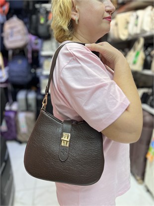 acı kahve Nas Bag Kadın Oval Omuz ve Çapraz Çanta Siyah Victoria