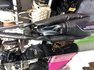 Antrasit Mega kadın omuz çantası 3 gözlü yumuşak deri ebat 36cm26 