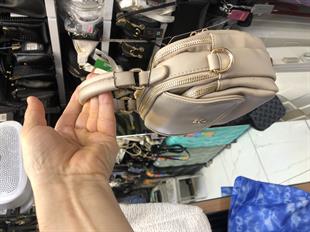 Bej koyu  Küçük el ve çapraz askılı çok gözlü şık tasarım nas bags 1444 ebat 20cm15