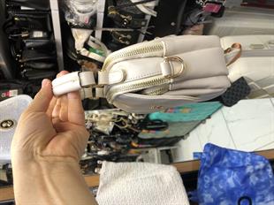 Bej Küçük el ve çapraz askılı çok gözlü şık tasarım nas bags 1444 ebat 20cm15