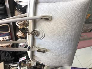 beyaz Kadın Midi Boy El ve Çapraz Çanta Kum Kahve Lopez