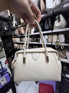 Krem Kadın Midi Boy El ve Çapraz Çanta Kum Kahve Lopez