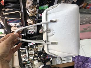 beyaz Kadın Midi Boy El ve Çapraz Çanta Kum Kahve Lopez