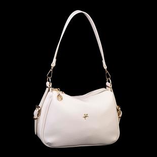 beyaz Kadın Omuz ve Çapraz Çanta Çok Gözlü Şık Tasarım (28x18 cm) Siyah Lopez