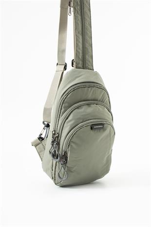 beyaz Kadın Omuz ve Çapraz Çanta Çok Gözlü Şık Tasarım (28x18 cm) Siyah Lopez