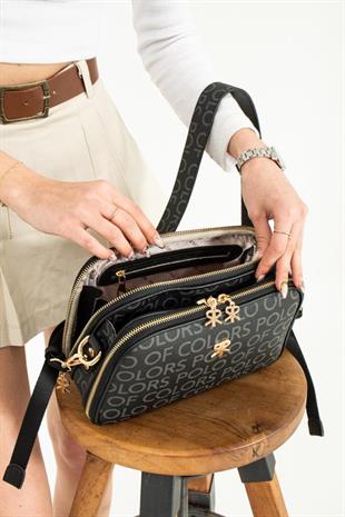 Kadın postacı çanta  25cm17 çok gözlü 